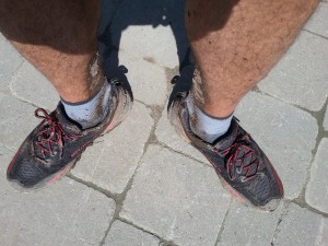 Muddy legs and shoes = happy runner! PS: I got my shoes at Running Free Newmarket!