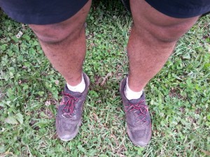 Obligatory mud-caked shoes pic: the course actually had only one real spot with mud, and of course I ran right through it!