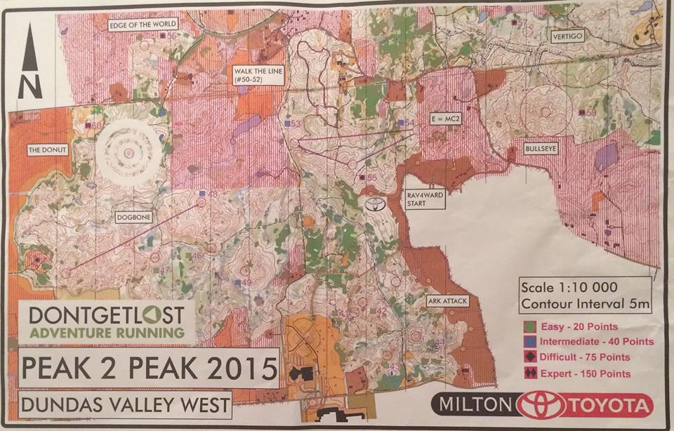 Peak 2 Peak 2015 adventure map
