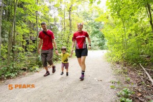 picture of author running with her family